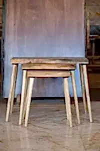 3'lü Meşe Zigon Sehpa